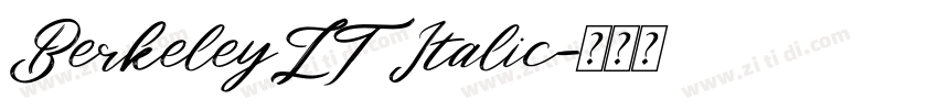 BerkeleyLT Italic字体转换
